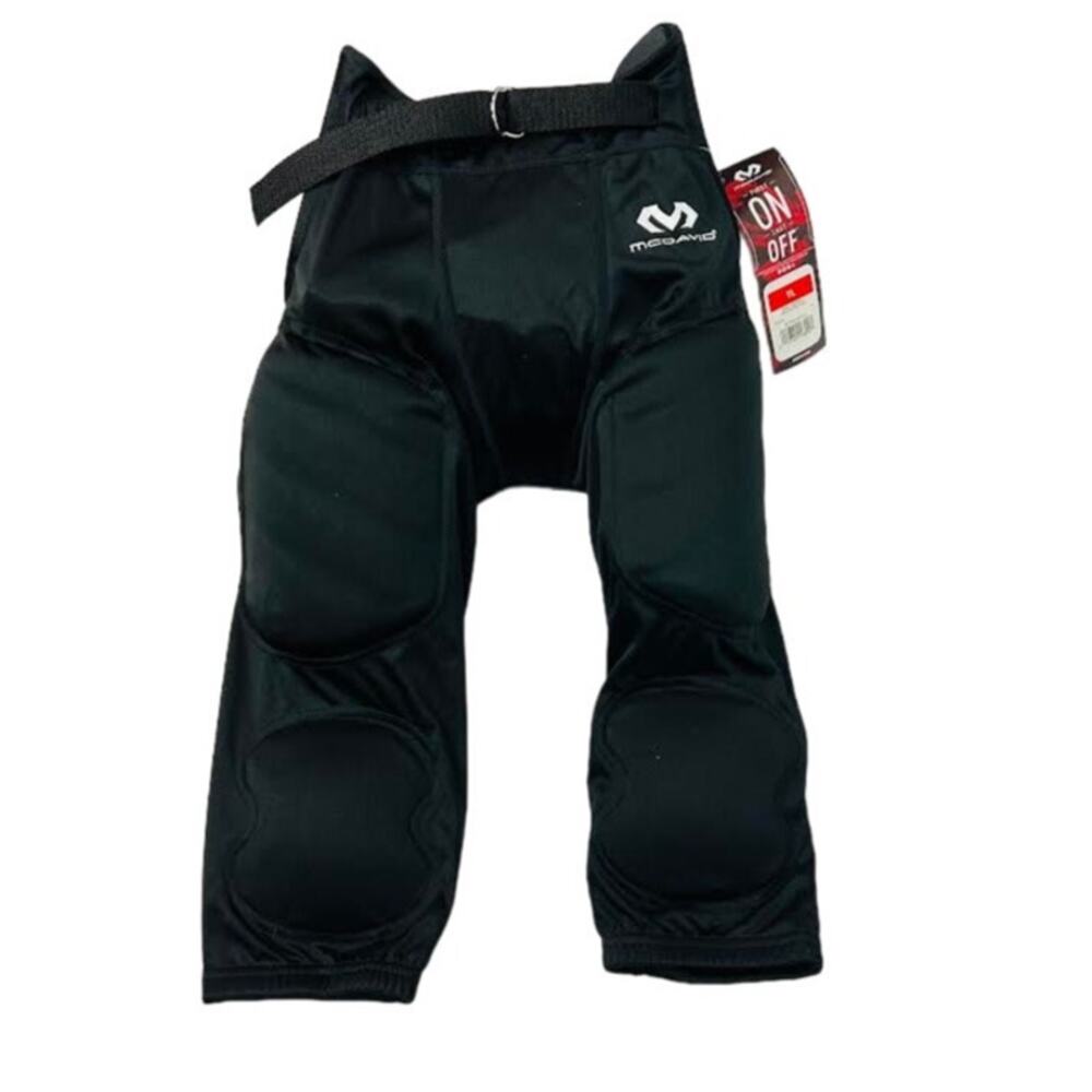 NWT! McDavid Boys' Rival Integrated Football Pants BLACK LARGE